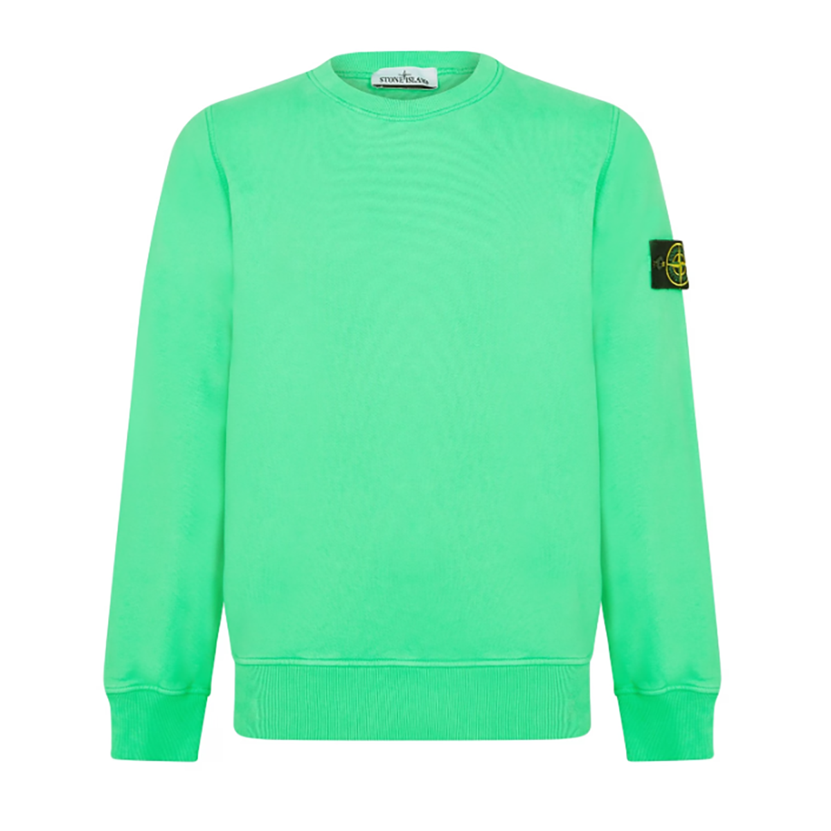 STONE ISLAND CREW NECK SWEATER IN GREEN