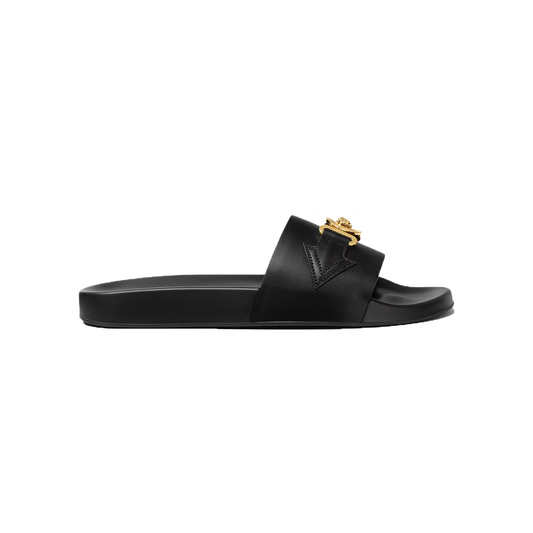 VERSACE MEDUSA SLIDERS IN BLACK