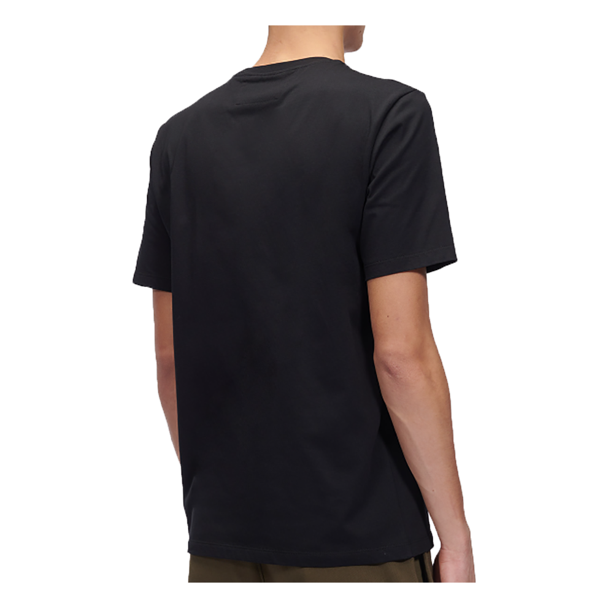 CP COMPANY LOGO T-SHIRT IN BLACK
