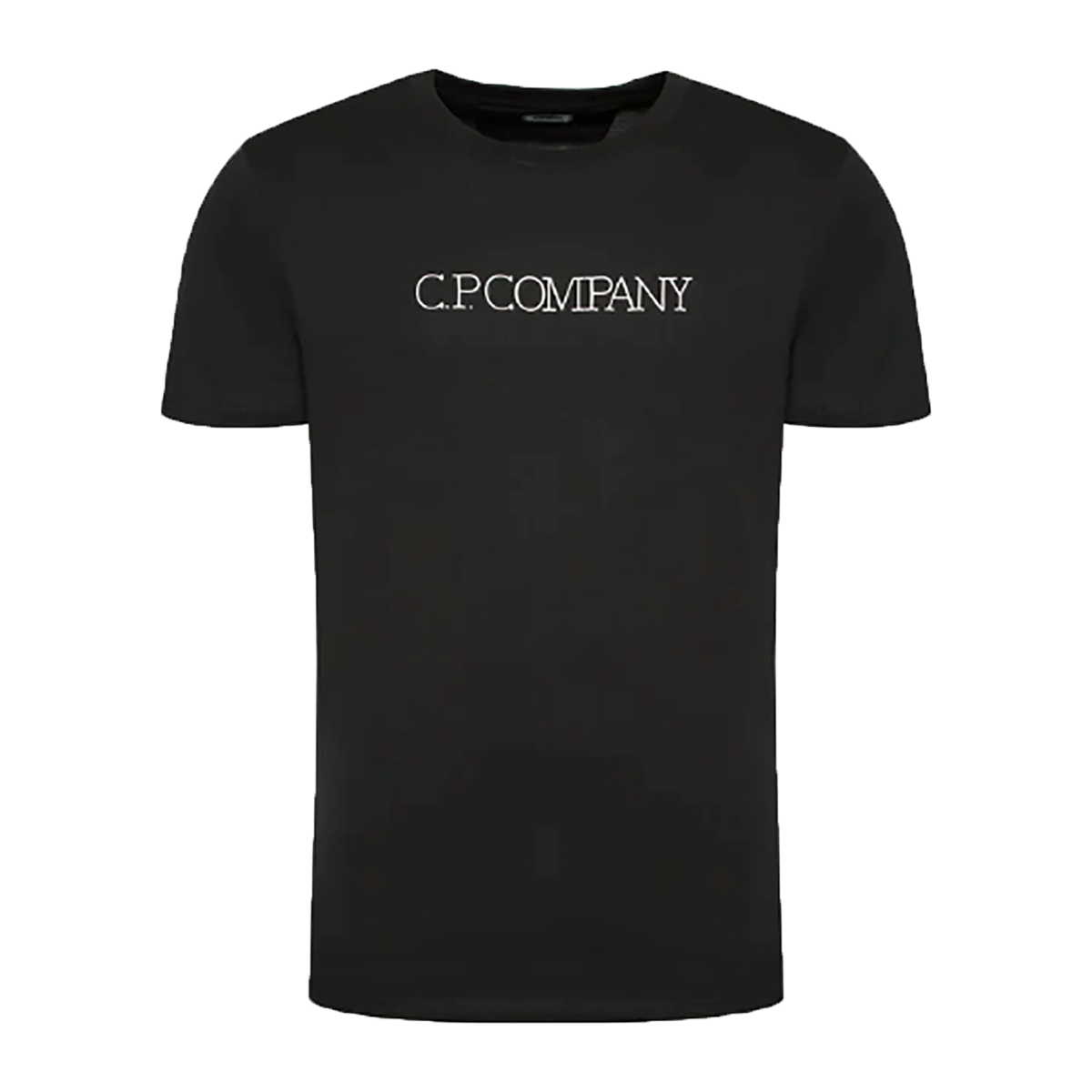 CP COMPANY LOGO T-SHIRT IN BLACK