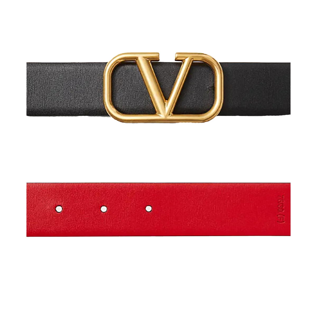 VALENTINO VLOGO REVERSIBLE BELT IN RED/BLACK