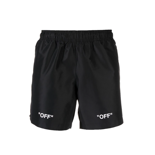 OFF WHITE 'OFF' SHORTS IN BLACK