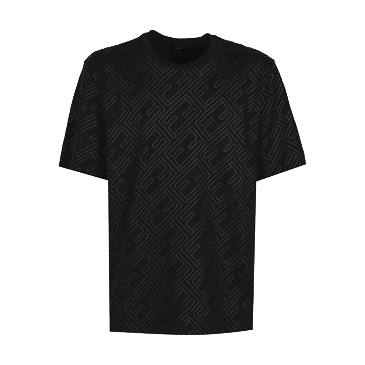 FENDI JERSEY FF LOGO T-SHIRT IN BLACK