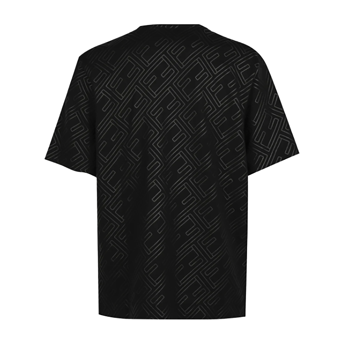 FENDI JERSEY FF LOGO T-SHIRT IN BLACK