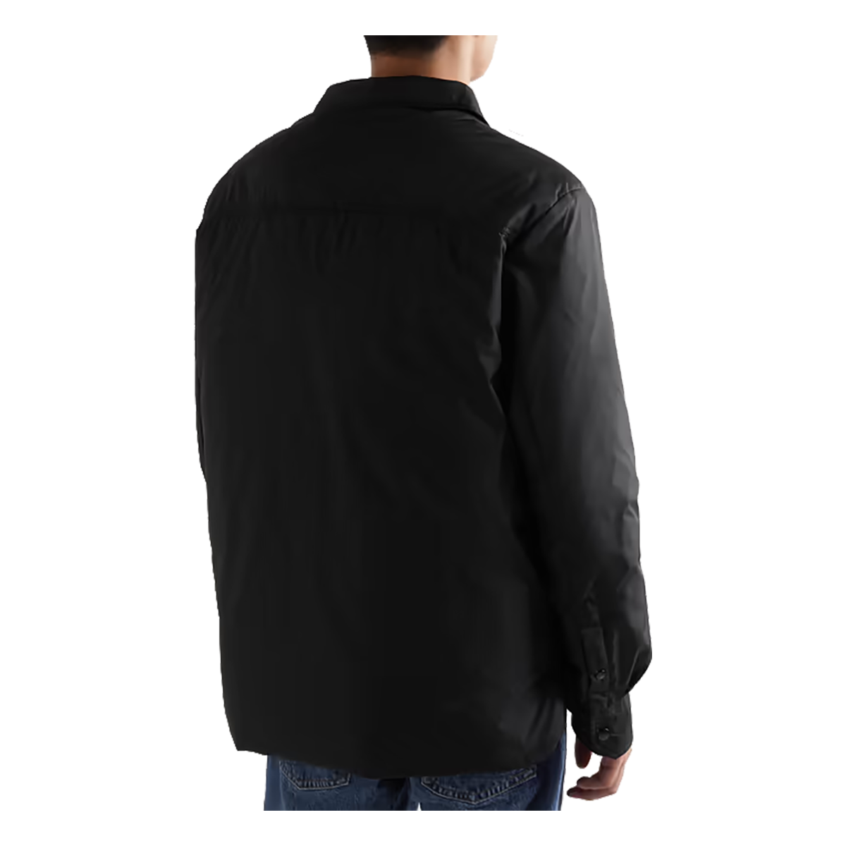 MONCLER PYROLE GROSGRAIN NYLON OVERSHIRT IN BLACK