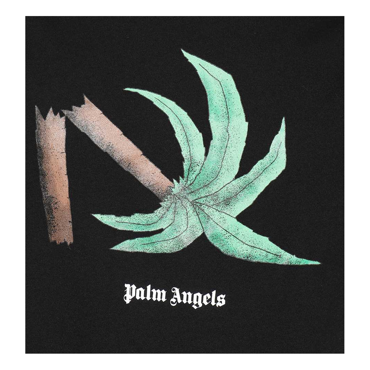 PALM ANGELS BROKEN PALM T-SHIRT IN BLACK