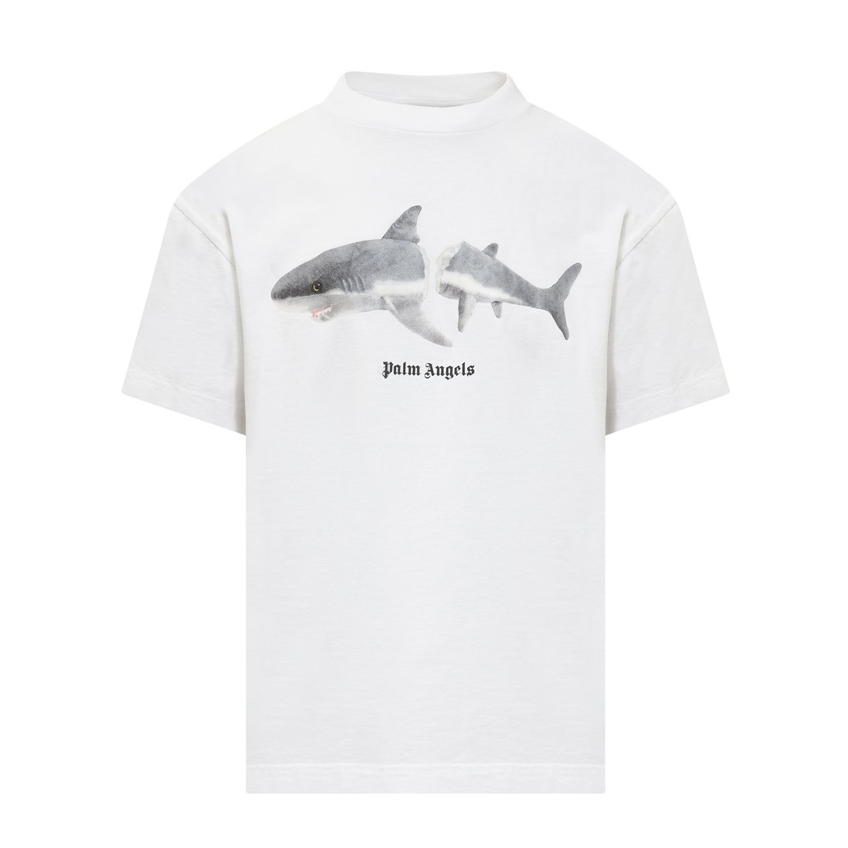 PALM ANGELS SHARK CLASSIC T-SHIRT IN WHITE