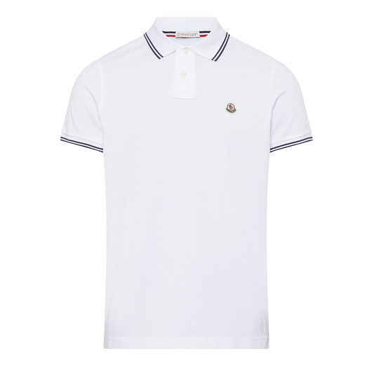 MONCLER CLASSIC POLO IN WHITE