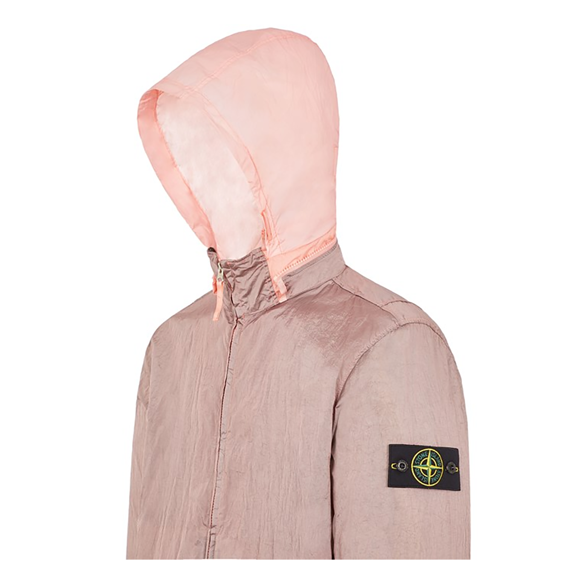 STONE ISLAND NYLON METAL WATRO-TC JACKET IN LIGHT PINK