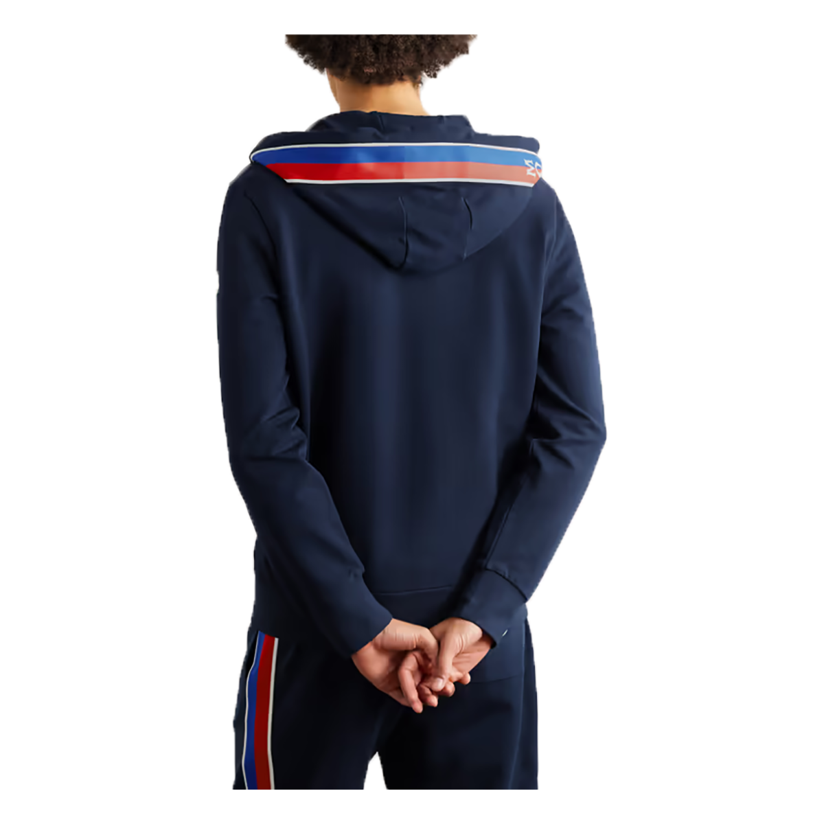 MONCLER WEBBING TRACKSUIT IN NAVY