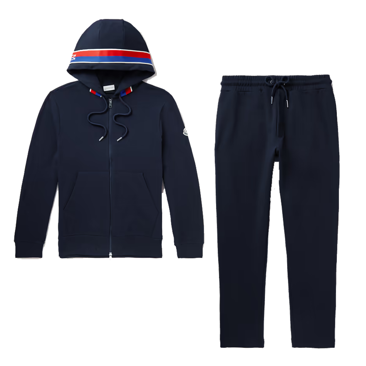 MONCLER WEBBING TRACKSUIT IN NAVY