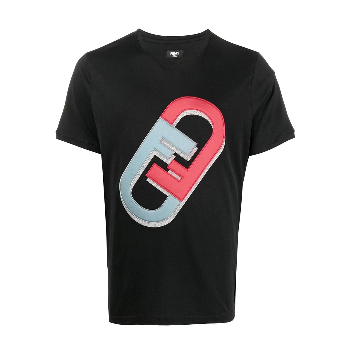 FENDI LOGO T-SHIRT IN BLACK